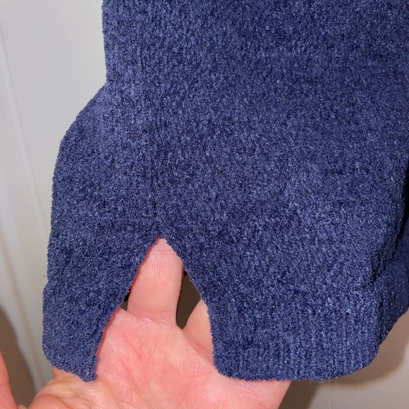 Lily Pulitzer Navy Blue Sweater With Long Ruffle Hem Sleeves - Picture 6 of 16